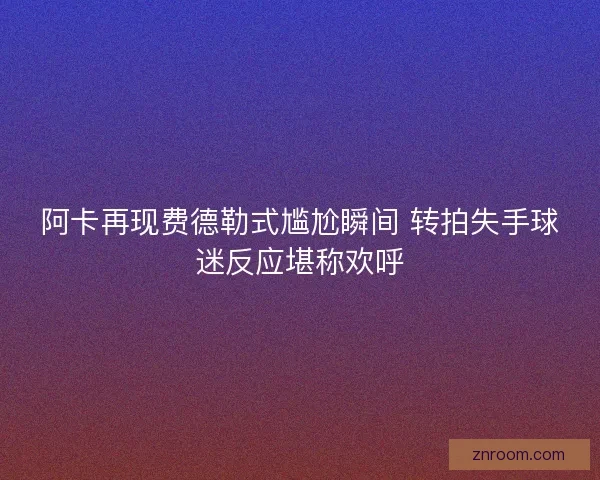 阿卡再现费德勒式尴尬瞬间 转拍失手球迷反应堪称欢呼